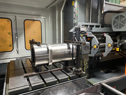 Precision component being inspected in machining centre